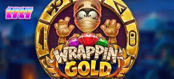 Tampilan visual karakter mumi Khufu dalam permainan slot Wrappin Gold
